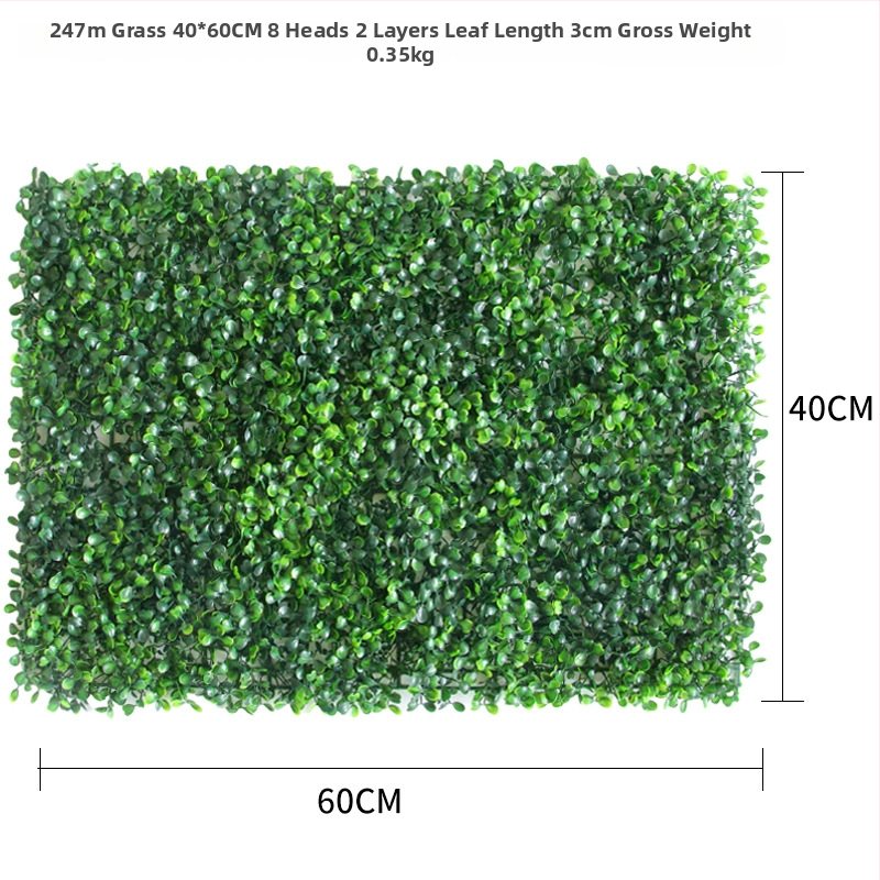 Umelá rastlinná stena s panelom trávy, plastová konštrukcia, model 13336944