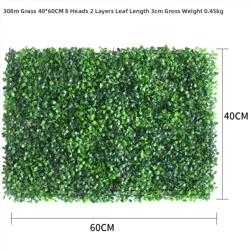 Umelá rastlinná stena s panelom trávy, plastová konštrukcia, model 13336944