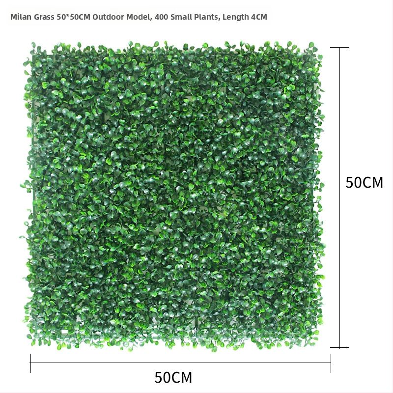 Umelá rastlinná stena s panelom trávy, plastová konštrukcia, model 13336944