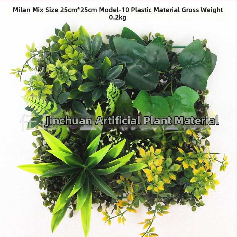 Umelá rastlinná stena s panelom trávy, plastová konštrukcia, model 13336944