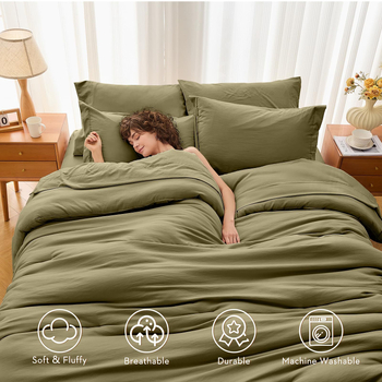 Комплект от три части завивка с химическо влакно, пълнеж от обикновено влакно, печат и шиене, всесезонен, тегло 1,0–1,5 кг