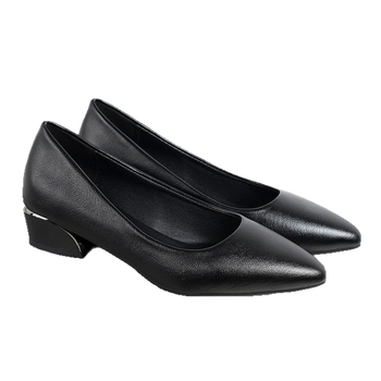 Pantofi de birou din PU, Slip-On, toc mediu 3-5 cm, toc în formă de pană, talpă din cauciuc