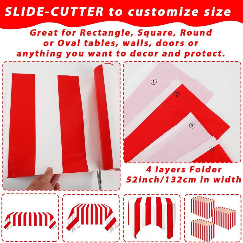 Ρολό τραπεζομάντιλου, πολυεστέρας, στρογγυλό, μποέμ στυλ, εξωτερικό κάλυμμα τραπεζιού