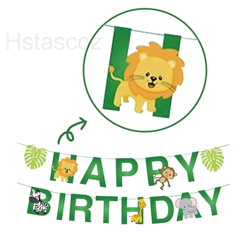 Lanac balona od aluminijske folije i lateksa s crtanim životinjama – dječja rođendanska dekoracija