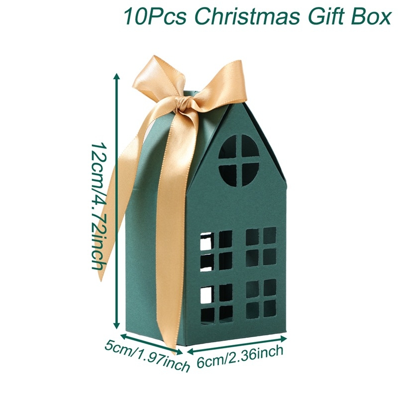 Božićna papirnata kućica s izrezanom kutijom bombona, moderni minimalistički stil, XS0549-13