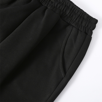 Ženske haremske hlače, visoki struk, kratka duljina, gusta tkanina, mješoviti materijal 70–80% poliestera