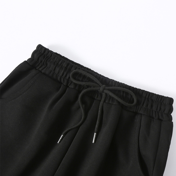 Ženske haremske hlače, visoki struk, kratka duljina, gusta tkanina, mješoviti materijal 70–80% poliestera