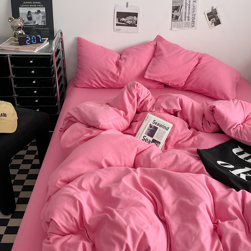 Памучен водно измит четири части спален комплект, кожа-приятелски, реактивно боядисване, тъкане: пране, твил и шлайф финиш, лист-тип, Ин стил