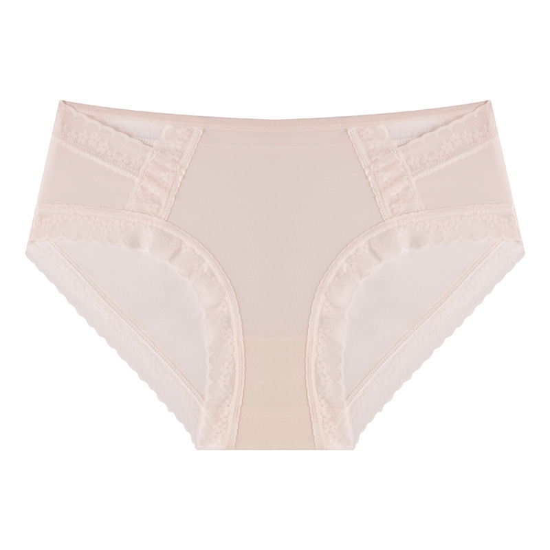 Дамски найлонови бикини бельо, дишащи, плетени, със средна талия, хастар от вискоза, 90–95% найлон, 61–70d