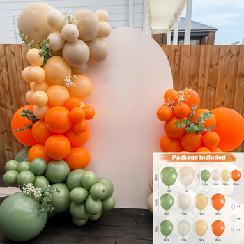 Set baloane pentru decorul ușii de ziua de naștere, brand At the Beginning, material Latex, tip balon: Latex Balloon, formă Rotundă, IP autorizare: Nu