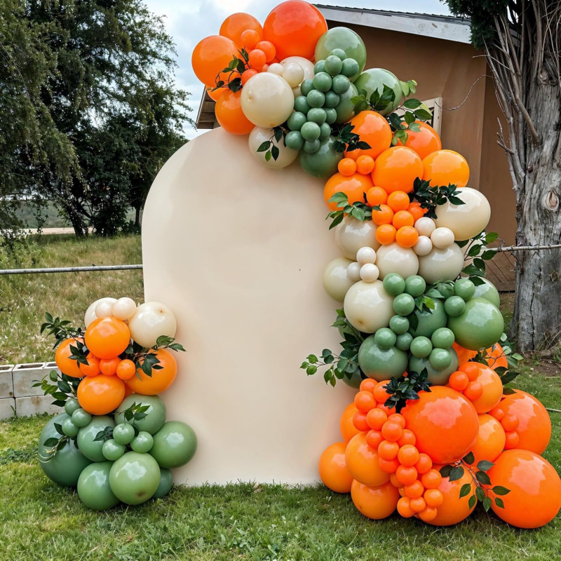 Set baloane pentru decorul ușii de ziua de naștere, brand At the Beginning, material Latex, tip balon: Latex Balloon, formă Rotundă, IP autorizare: Nu