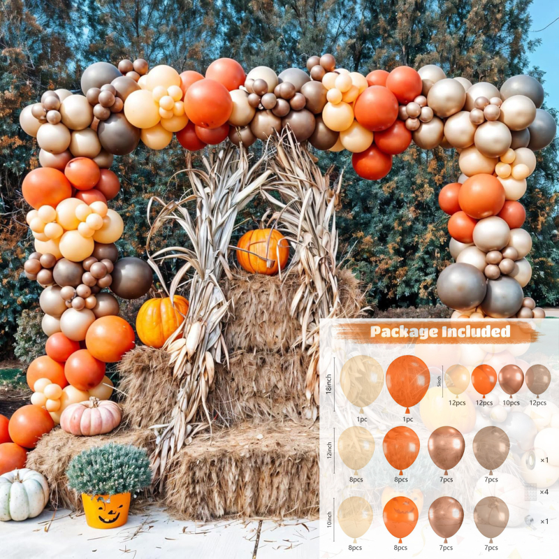 Set baloane pentru decorul ușii de ziua de naștere, brand At the Beginning, material Latex, tip balon: Latex Balloon, formă Rotundă, IP autorizare: Nu