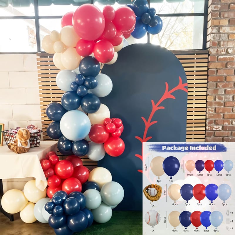 Set baloane pentru decorul ușii de ziua de naștere, brand At the Beginning, material Latex, tip balon: Latex Balloon, formă Rotundă, IP autorizare: Nu