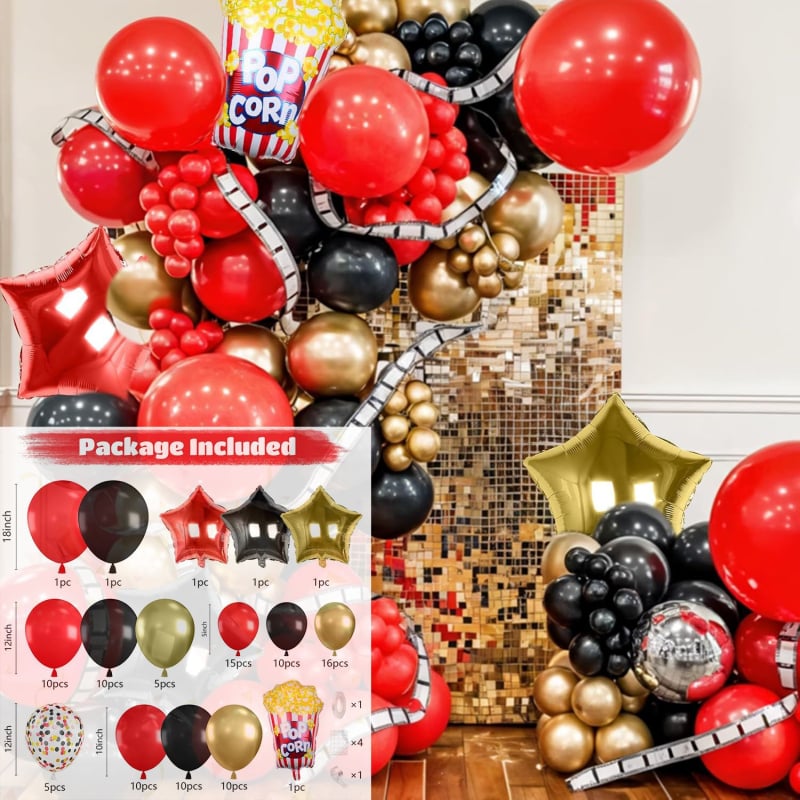 Set baloane pentru decorul ușii de ziua de naștere, brand At the Beginning, material Latex, tip balon: Latex Balloon, formă Rotundă, IP autorizare: Nu