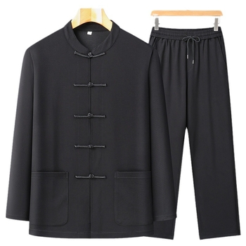 Tang oblek pre mužov v staršom veku, pletená zmes chemických vlákien s 86% acetátu, vhodné na jar a jeseň