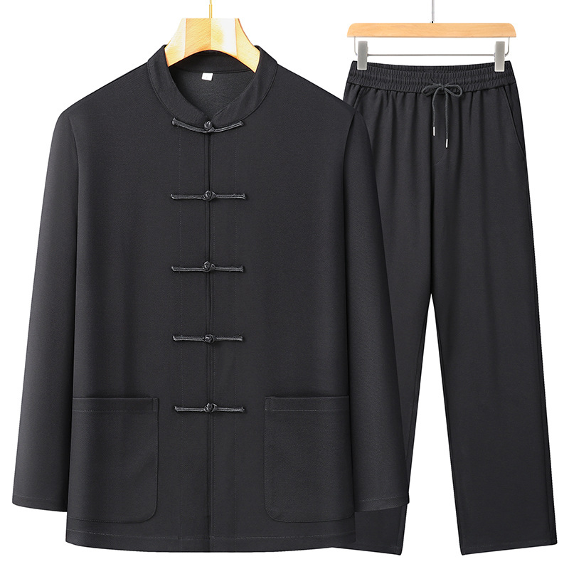 Tang oblek pre mužov v staršom veku, pletená zmes chemických vlákien s 86% acetátu, vhodné na jar a jeseň