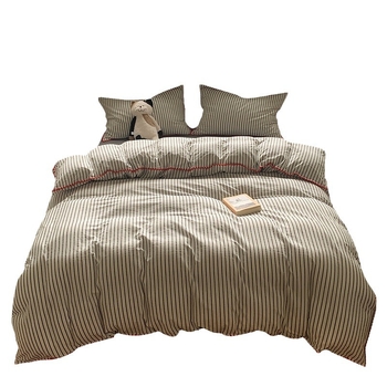 Комплект спално бельо от чист памук, четири части, геометричен принт - плътност на тъканта 133x72, тегло 2000–2500 g