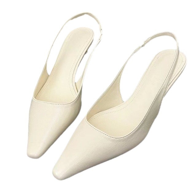 Moteriški dirželiniai sandalai su smailiu pirštu, PU viršus, PU vidus, guma padas