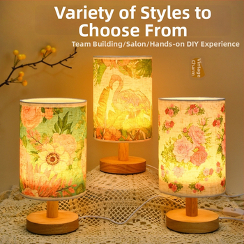 DIY textilná stolná lampa – kreatívne ručne vyrobené nočné svetlo do spálne, pre vek 7–14 rokov