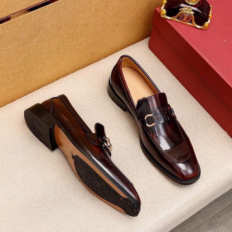 Мъжки кожени обувки без връзки с остър нос, нисък профил, бизнес-кэжуъл стил, кожена горна част, гумена подметка