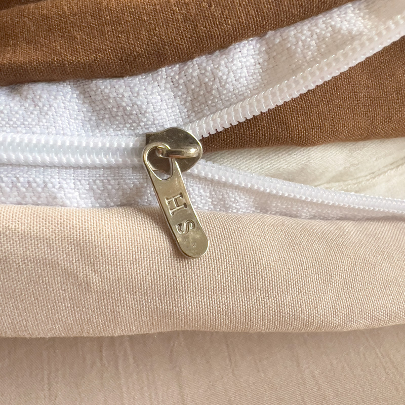 Only Rich измит памучен четиричленен комплект спално бельо, нежен към кожата, реактивен печат и багрене, твил финиш