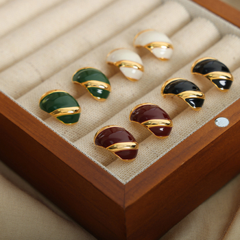 Náušnice — Geometrický dizajn, jednoduchý štýl (Materiál: Meď; Model: Geometrický; Ošetrenie: Elektroplátovanie)