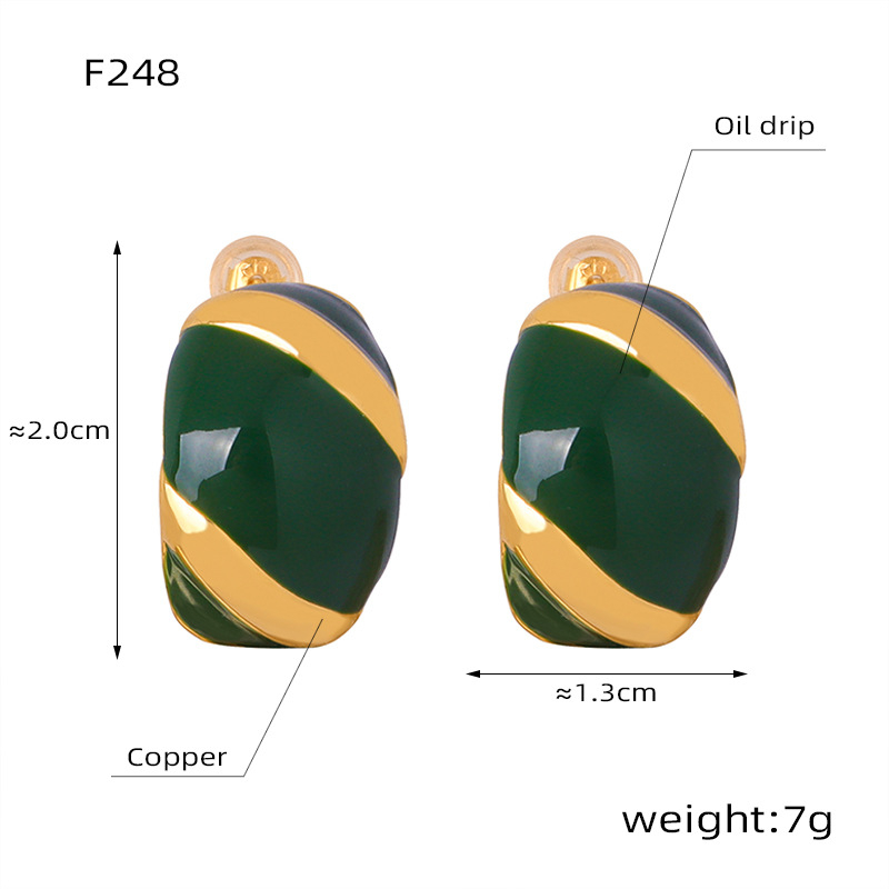 Náušnice — Geometrický dizajn, jednoduchý štýl (Materiál: Meď; Model: Geometrický; Ošetrenie: Elektroplátovanie)