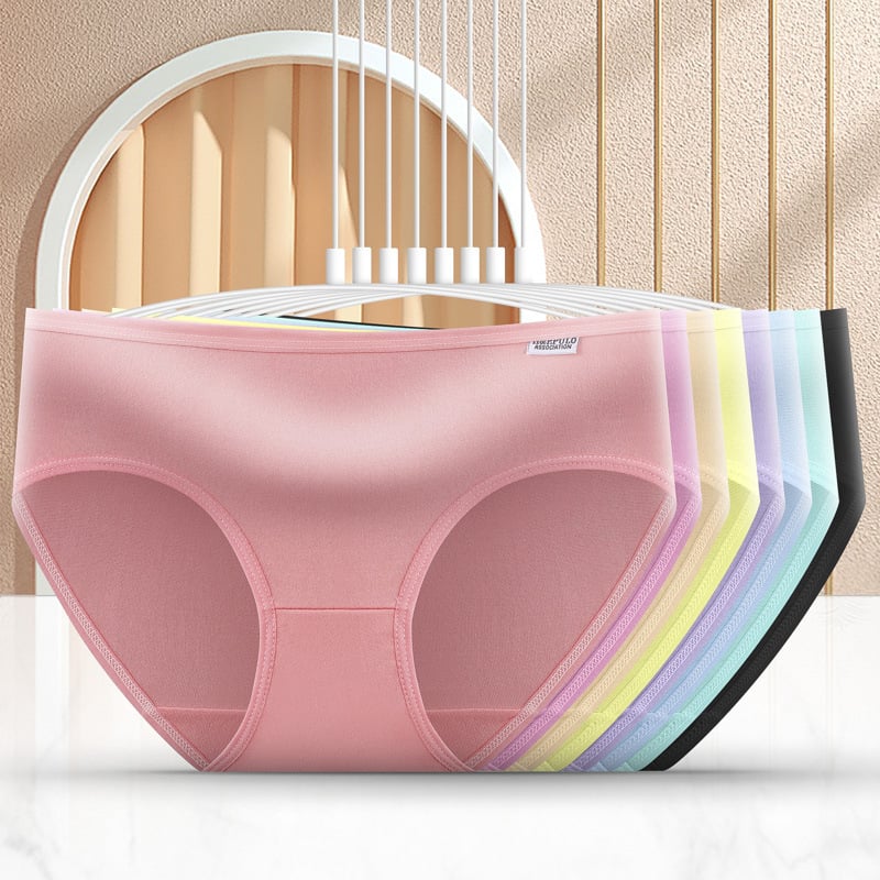 Женски бикини с средна талия, Milk Silk плат, едноцветни, основен плат 90-95% полиестер, подплата чатала 100% полиестер