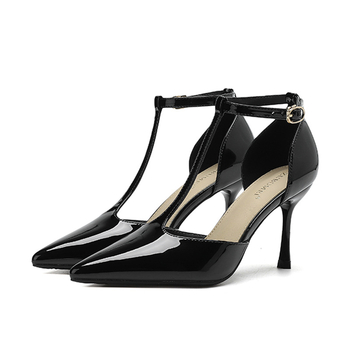 Pantofi dama cu toc înalt, vârf ascuțit, toc subțire 6–8 cm, talpă din cauciuc, interior din microfibră — Zubumei