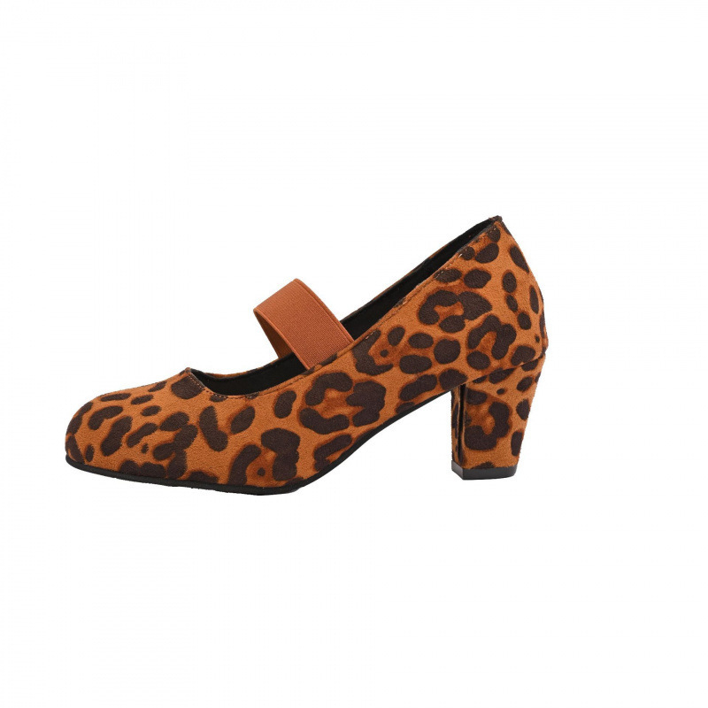 Pantofi femei Mary Jane vintage, velur upper, vârf rotund, toc gros, gleznă joasă, primăvara 2025