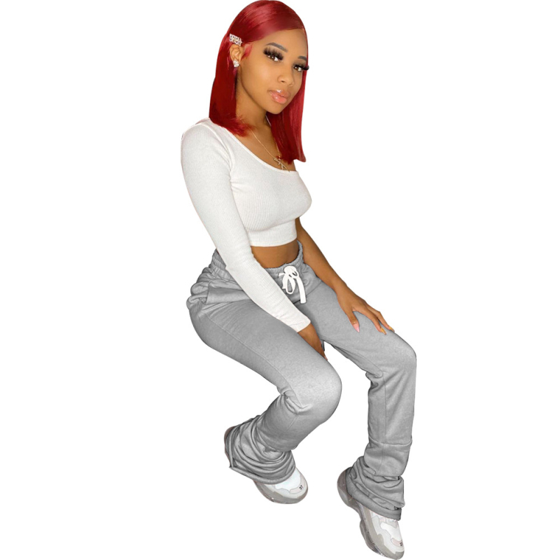 Pantaloni de damă cu panouri din catifea, căptușeală din fleece, amestec poliester-spandex, stil urban relaxat