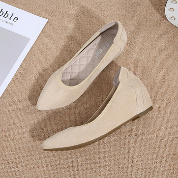 Pantofi dama cu înălțare – loaferi bean shoes, toc înclinant 3–5 cm, velur pe partea superioară, talpă din tendon de vită, căptușeală microfibră