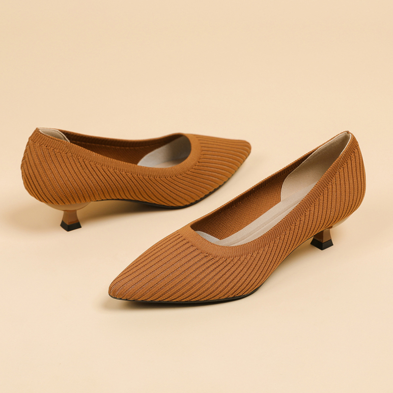 Pantofi femei plat, vârf ascuțit, din microfibră, talpă din cauciuc