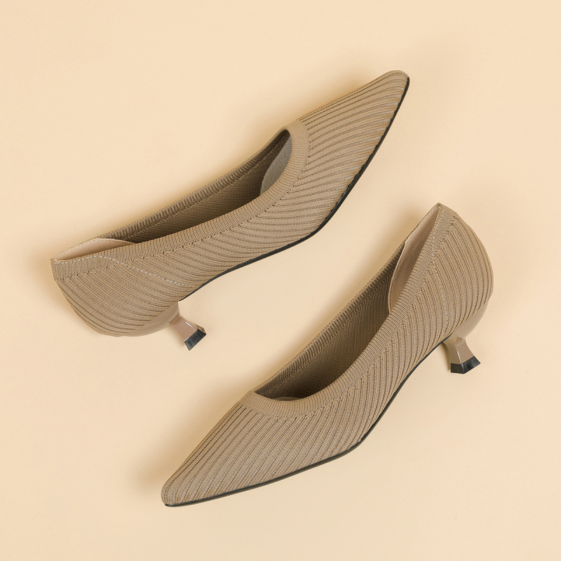 Pantofi femei plat, vârf ascuțit, din microfibră, talpă din cauciuc