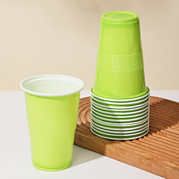 Jednorázový PP plastový okrúhly pohár, objem 401–500 ml, tlač loga k dispozícii, prispôsobenie, vhodný do mikrovlnnej rúry