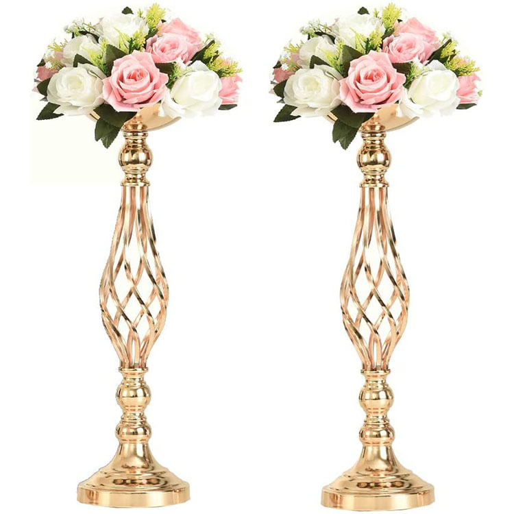 Candelabru din fier – centru de masă decorativ cu formă răsucită, decor de nuntă, stil lux ușor; potrivit pentru birou sau hotel