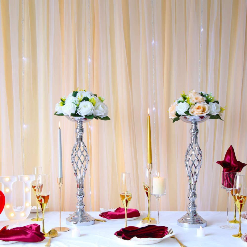 Candelabru din fier – centru de masă decorativ cu formă răsucită, decor de nuntă, stil lux ușor; potrivit pentru birou sau hotel