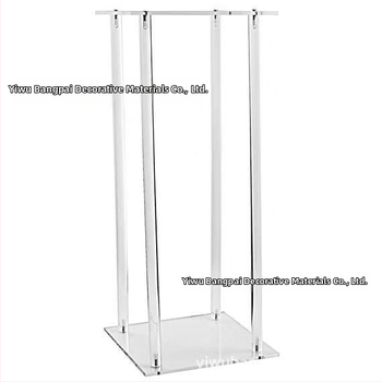 Štvorcový akrylový stojan na kvety, ozdobná váza pre svadbu