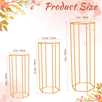 Σταντ για γλάστρες με εξάγωνο γεωμετρικό σχέδιο, μεταλλική κατασκευή, ευρωπαϊκό στυλ, βάση δαπέδου