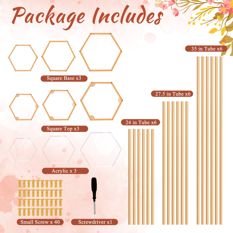 Σταντ για γλάστρες με εξάγωνο γεωμετρικό σχέδιο, μεταλλική κατασκευή, ευρωπαϊκό στυλ, βάση δαπέδου