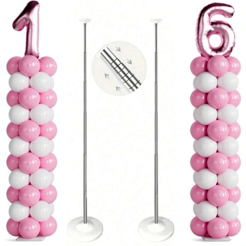 Lufi oszlop állvány készlet — Anyag: alumínium fólia; Lufi típus: Állatos lufi; Forma: Orvosi sapka