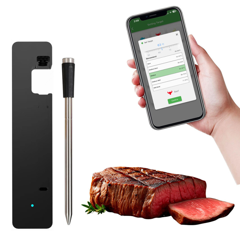 Хранителен термометър с Bluetooth, безжичен, водоустойчив, APP управление, резолюция 0.1°C