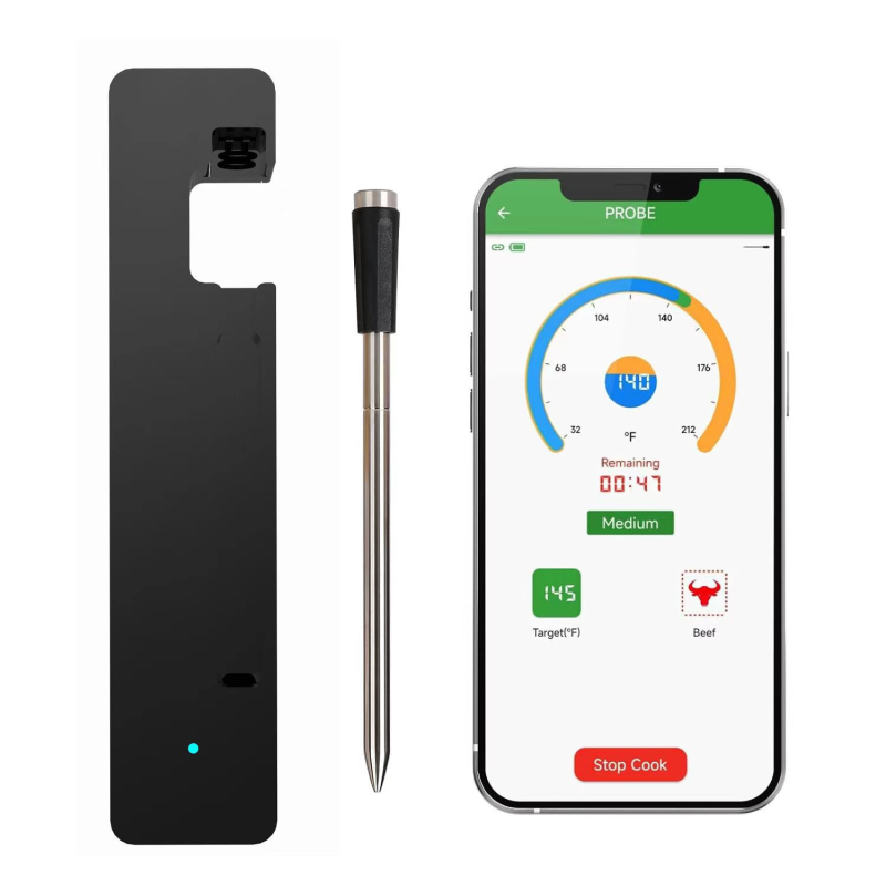 Хранителен термометър с Bluetooth, безжичен, водоустойчив, APP управление, резолюция 0.1°C