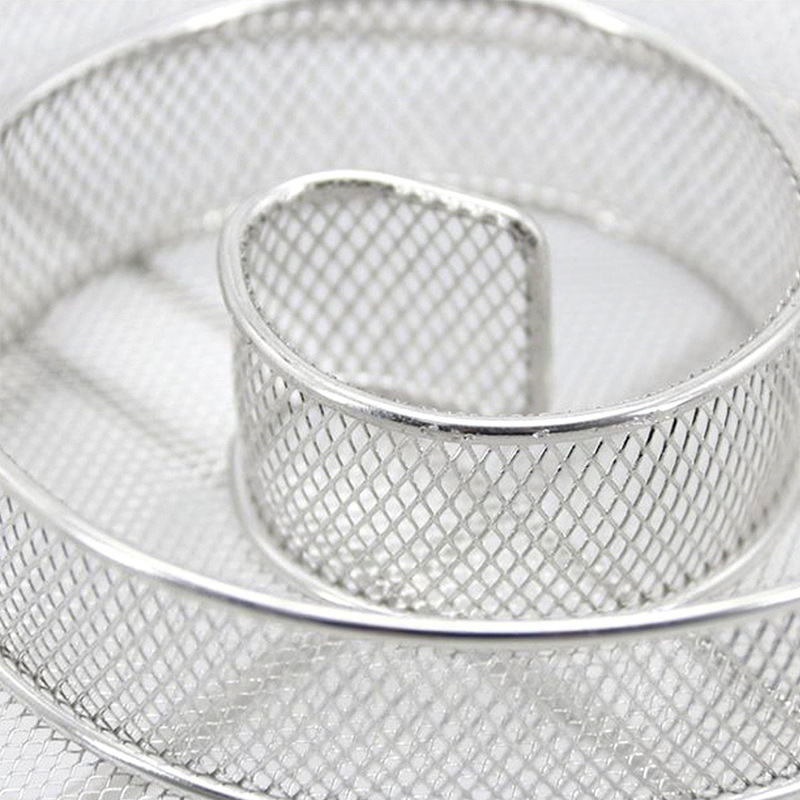 Kruhová mriežka z nehrdzavejúcej ocele na gril – košík na studené fajčenie pre grilovanie (prenášateľný, bez elektriny, odolný voči hrdzi)