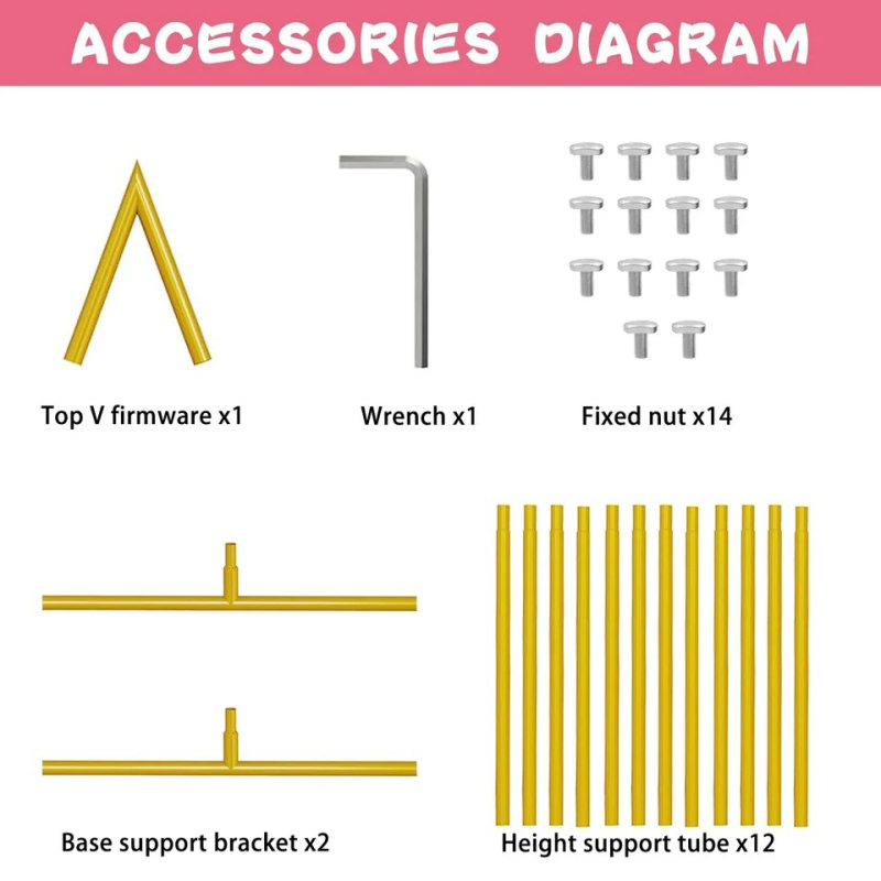 Trojuholníkový kovový rám na pozadie pre svadobný oblúk, železo, prispôsobiteľný