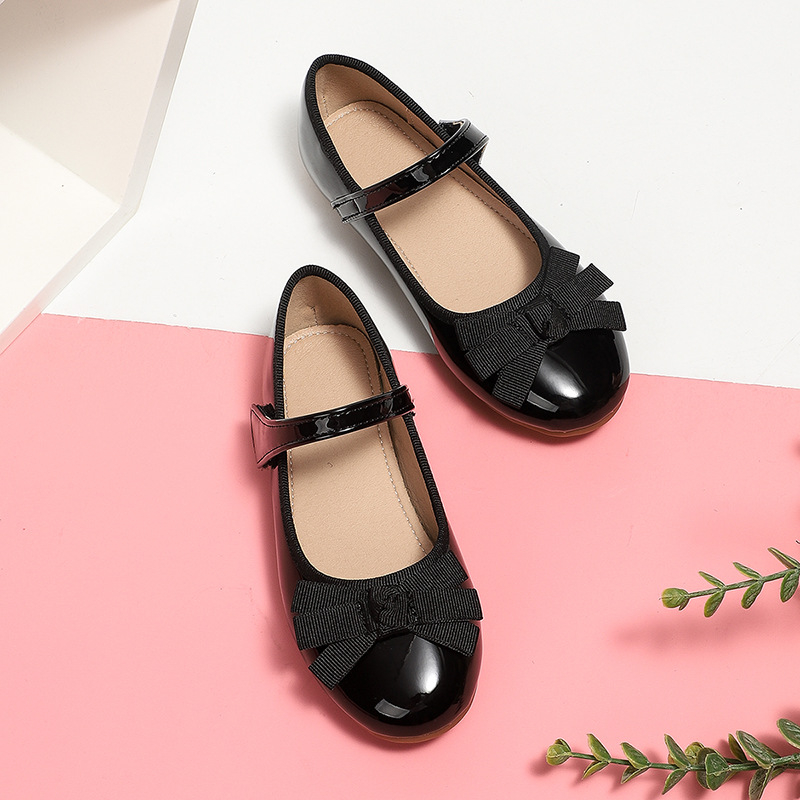 Dievčenské kožené topánky, kórejský štýl, zapínanie na Velcro, protišmyková mäkká podrážka, priedušná kožená podšívka