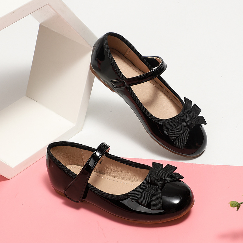 Dievčenské kožené topánky, kórejský štýl, zapínanie na Velcro, protišmyková mäkká podrážka, priedušná kožená podšívka