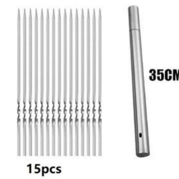 Nerezové ploché grilovacie špízy pre vonkajšie použitie