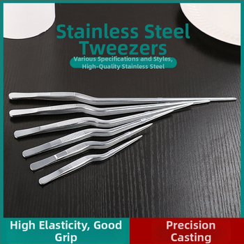 Ausų pincetai pistoleto formos iš nerūdijančio plieno 304, rankena ir galiukas iš nerūdijančio plieno; serija pistoleto formos ir kelio formos pincetai