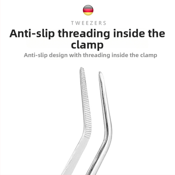 Ausų pincetai pistoleto formos iš nerūdijančio plieno 304, rankena ir galiukas iš nerūdijančio plieno; serija pistoleto formos ir kelio formos pincetai